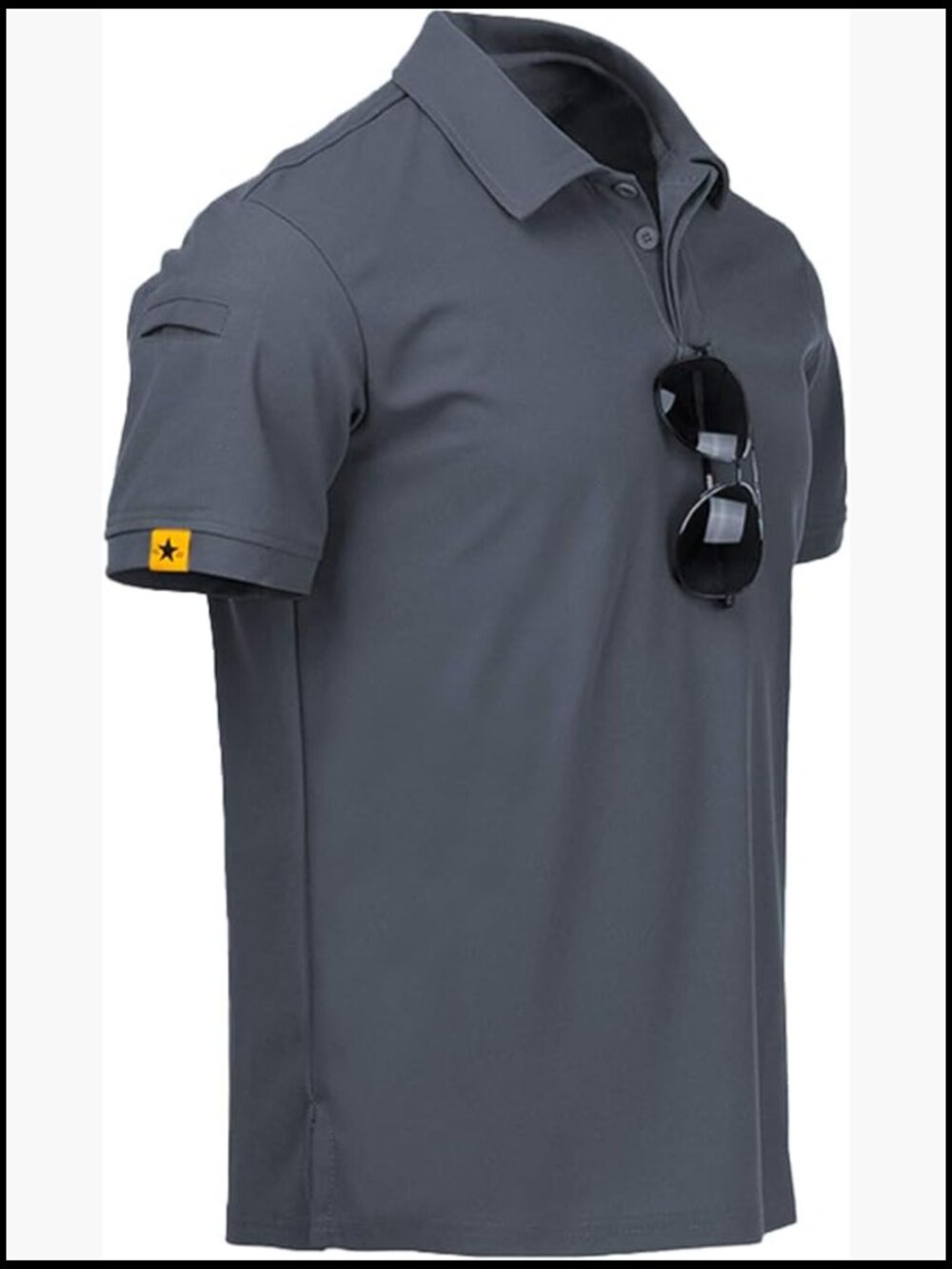 Men's Short Sleeve Polo Shirt Moisture Wicking Tactical Golf Top